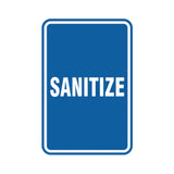 Portrait Round Sanitize Sign