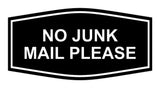 Signs ByLITA Fancy No Junk Mail Please Sign