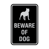 Portrait Round Beware Of Dog Sign