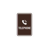 Portrait Round Telephone Sign With Adhesive Tape