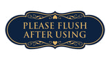 Designer Please Flush After Using Wall or Door Sign