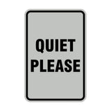 Portrait Round Quiet Please Sign