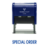 Blue Special Order Self Inking Rubber Stamp
