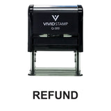 Black REFUND Self Inking Rubber Stamp