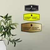 Fancy No Soliciting No Politics No Religion No Sales No Flyers No Exceptions Wall or Door Sign