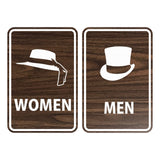 Portrait Round Men / Women Sign Set