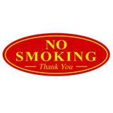 Oval NO SMOKING Thank You Sign