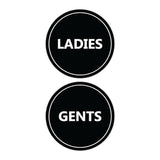 Signs ByLITA Circle Ladies and Gents Sign Set