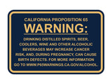 Signs ByLITA Classic Framed California Proposition 65 Sign Alcoholic Beverages