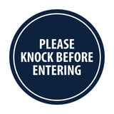 Signs ByLITA Circle Please Knock Before Entering Sign