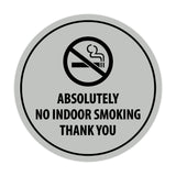 Signs ByLITA Circle Absolutely No Indoor Smoking Thank You Sign