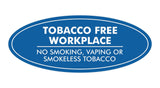 Signs ByLITA Oval Tobacco Free Workplace No Smoking Sign
