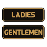 Basic LADIES GENTLEMEN Restroom Sign (2-Pack)