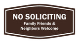 Fancy No Soliciting Family Friends & Neighbors Welcome Wall or Door Sign