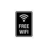 Portrait Round Free WiFi Sign with Adhesive Tape, Mounts On Any Surface, Weather Resistant