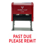 Past Due Please Remit Self Inking Rubber Stamp