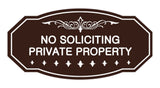 Signs ByLITA Victorian No Soliciting Private Property Sign