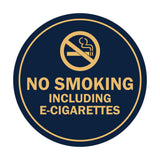 Signs ByLITA Circle No Smoking Including E-Cigarettes Sign