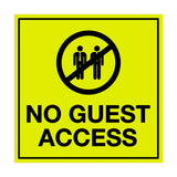 Signs ByLITA Square No Guest Access Sign