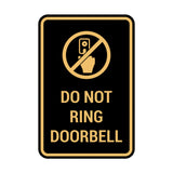Portrait Round Do Not Ring Doorbell Sign