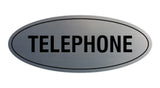 Oval TELEPHONE Sign