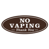 Oval NO VAPING Thank You Sign