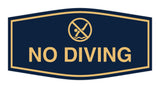 Signs ByLITA Fancy No Diving Sign with Adhesive Tape, Mounts On Any Surface