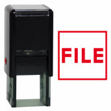 Red Square FILE Self Inking Rubber Stamp