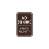 Portrait Round No Soliciting Private Property Sign