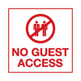 Signs ByLITA Square No Guest Access Sign