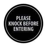 Signs ByLITA Circle Please Knock Before Entering Sign