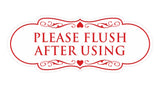 Designer Please Flush After Using Wall or Door Sign