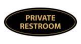 Oval Private Restroom Sign