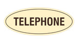 Oval TELEPHONE Sign