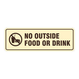 Standard No Outside Food Or Drink Sign