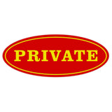Oval PRIVATE Sign