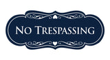 Signs ByLITA Designer No trespassing Sign